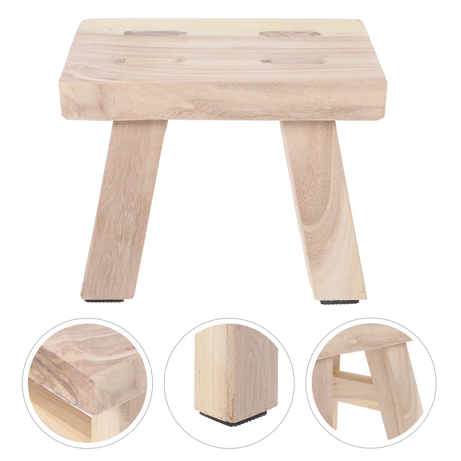 

Solid Wood Bench Stool Small Stools Kids for Sitting Wooden Step on Foot Toddler