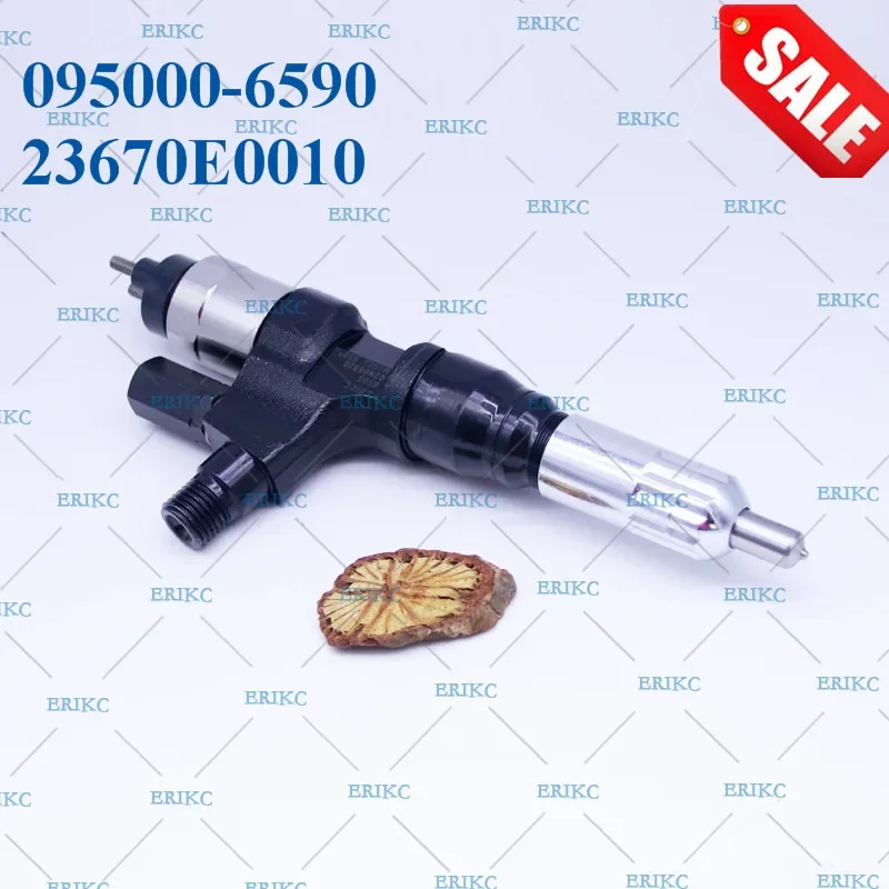 

ERIKC 0950006590 Injector Nozzle 6590 Oil Fuel Inyector Assy 095000-6590 (23670E0010) Auto Engine Diesel CR Injector for Hino