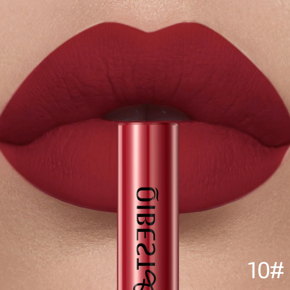 

Liquid Lipstick Waterproof Matte Nude Lip Gloss Pigment Dark Red Long Lasting Purple Velvet Lipgloss For Women Makeup Lip Glaze