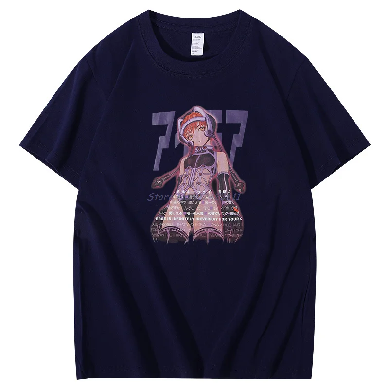 

Sexy Manga Girls Kanji Print graphic t shirts Anime Tee Shirts Summer Cotton men's short sleeve t-shirt Harajuku Men's clothing