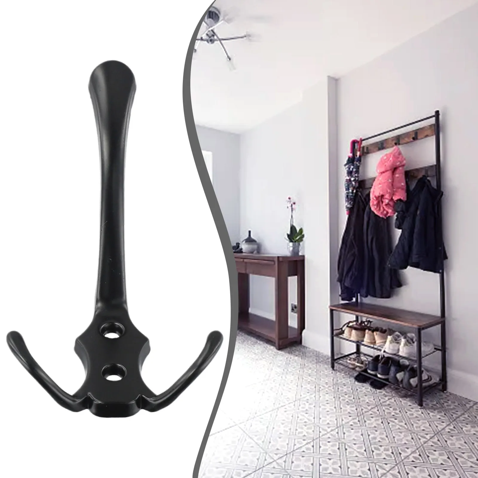112mm Black Hooks Rack Zinc Alloy Wall-mounted Coat Hat Hook For Hallways Bathroom Bedroom Wardrobes Household Hardware
112mm Black Hooks Rack Zinc Alloy Wall-mounted Coat Hat Hook For Hallways Bathroom Bedroom Wardrobes Household Hardware