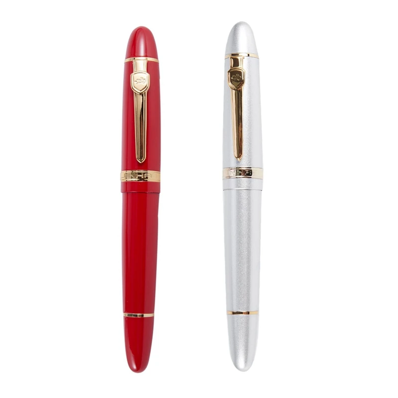 2X JINHAO 159 18KGP 0.7Mm Medium Broad Nib Fountain Pen Free Office Fountain Pen With A Box, Red & Silver
2X JINHAO 159 18KGP 0.7Mm Medium Broad Nib Fountain Pen Free Office Fountain Pen With A Box, Red & Silver