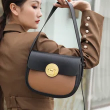 Fashion Leather Saddle Bag Leather Ladies Shoulder Bags Versatile Niche Design Crossbody Contrast Color Bag Designer Bags
Fashion Leather Saddle Bag Leather Ladies Shoulder Bags Versatile Niche Design Crossbody Contrast Color Bag Designer Bags