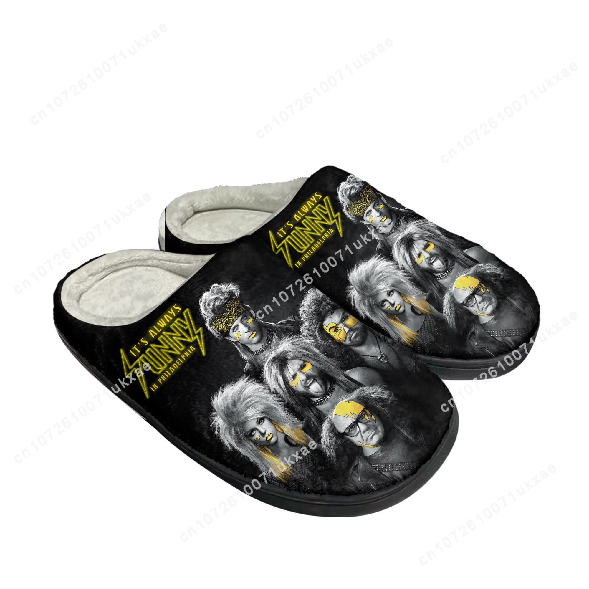 

Always Sunny in Philadelphia Home Cotton Slippers Mens Womens Plush Bedroom Casual Keep Warm Shoes Thermal Slipper Custom Shoe