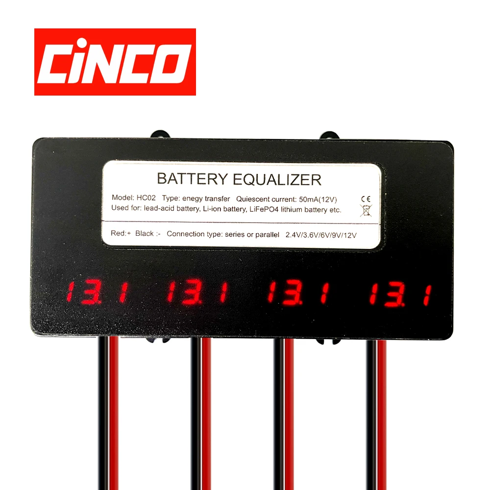 

CINCO HA02 HC02 Battery Equalizer 48V 4 x 12V Battery Monitor Balancer Voltage Charger for Gel Flood AGM Lead Acid Lithium