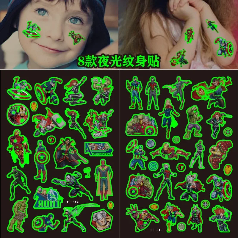 1Pcs Luminous The Avengers Super hero Theme Tattoo Sticker Spidey Children Arm Face Glowing Tattoo Body Art Tattoo
1Pcs Luminous The Avengers Super hero Theme Tattoo Sticker Spidey Children Arm Face Glowing Tattoo Body Art Tattoo