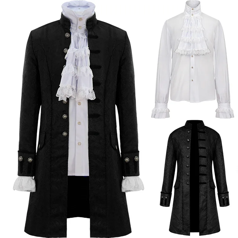 Men Steampunk Trench Coat / Shirt Vintage Prince Overcoat Medieval Renaissance Jacket Victorian Edwardian Cosplay Costume
Men Steampunk Trench Coat / Shirt Vintage Prince Overcoat Medieval Renaissance Jacket Victorian Edwardian Cosplay Costume