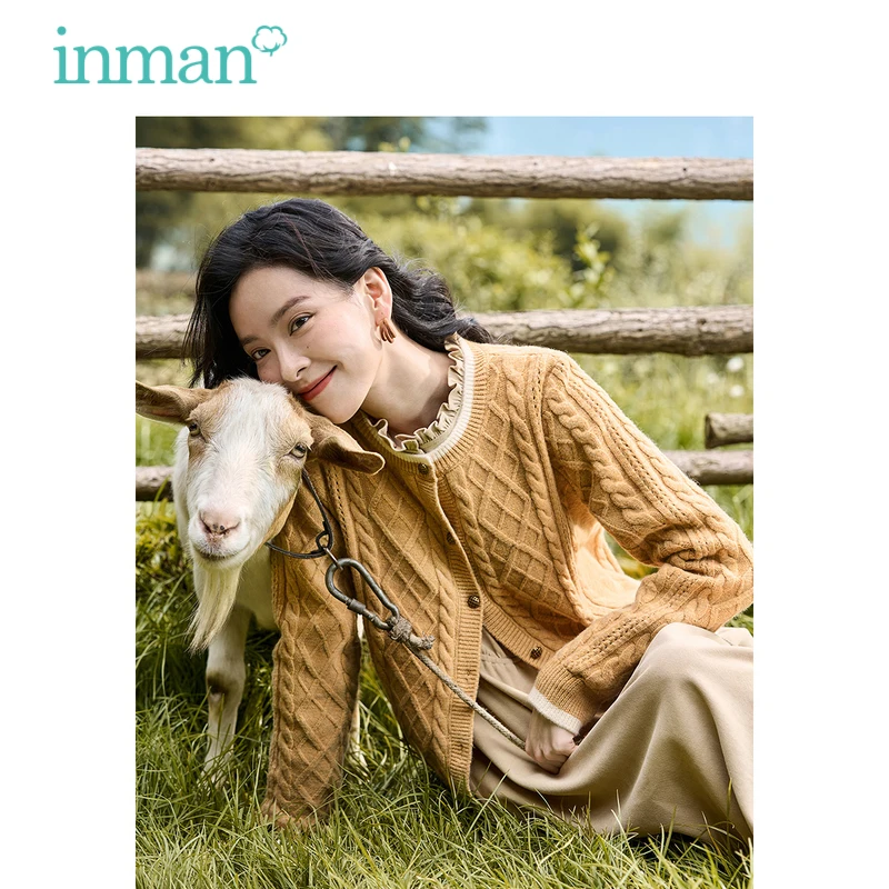 INMAN Women Knit Cardigan 2023 Autumn Long Sleeve Contrast Round Neck Loose Sweater Diamond Pattern Retro Literature Outwear
INMAN Women Knit Cardigan 2023 Autumn Long Sleeve Contrast Round Neck Loose Sweater Diamond Pattern Retro Literature Outwear