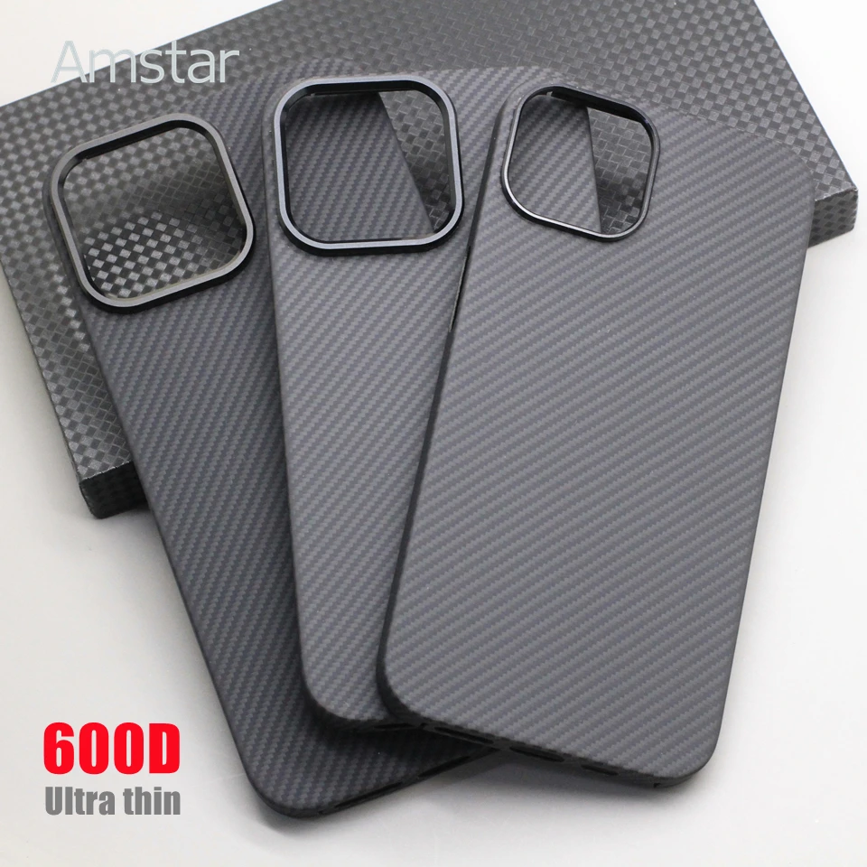 

Ультратонкий чехол Amstar 600D из углеродного волокна для телефона iPhone 13 Pro Max, премиум-класса, деловой чехол из арамидного волокна для iPhone 13 Mini, чехол