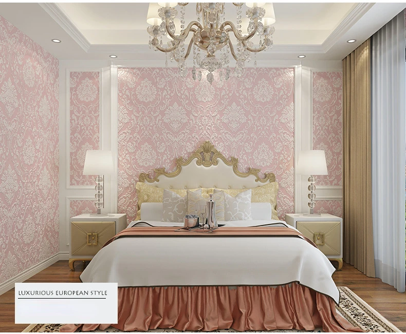 Generic Pink 3D Floral Wallpaper for Girls Bedroom Wall Contact Paper ...