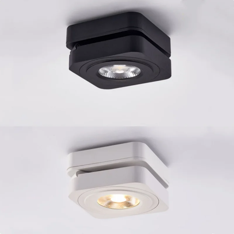 

Led Ceiling Lamps Spot Light 360 Degree Rotation Downlights AC85-265V 5W 7W 10W Folding COB LED Surface Mounted Downlights