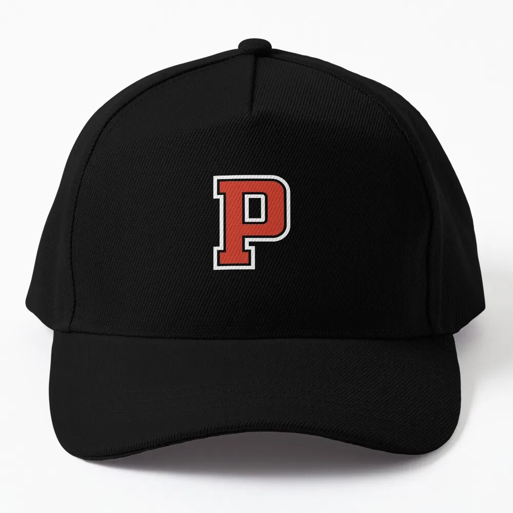 

Letter P, Initial P Varsity style in Red Baseball Cap Snap Back Hat boonie hats Hat Luxury Brand Men'S Cap Women'S