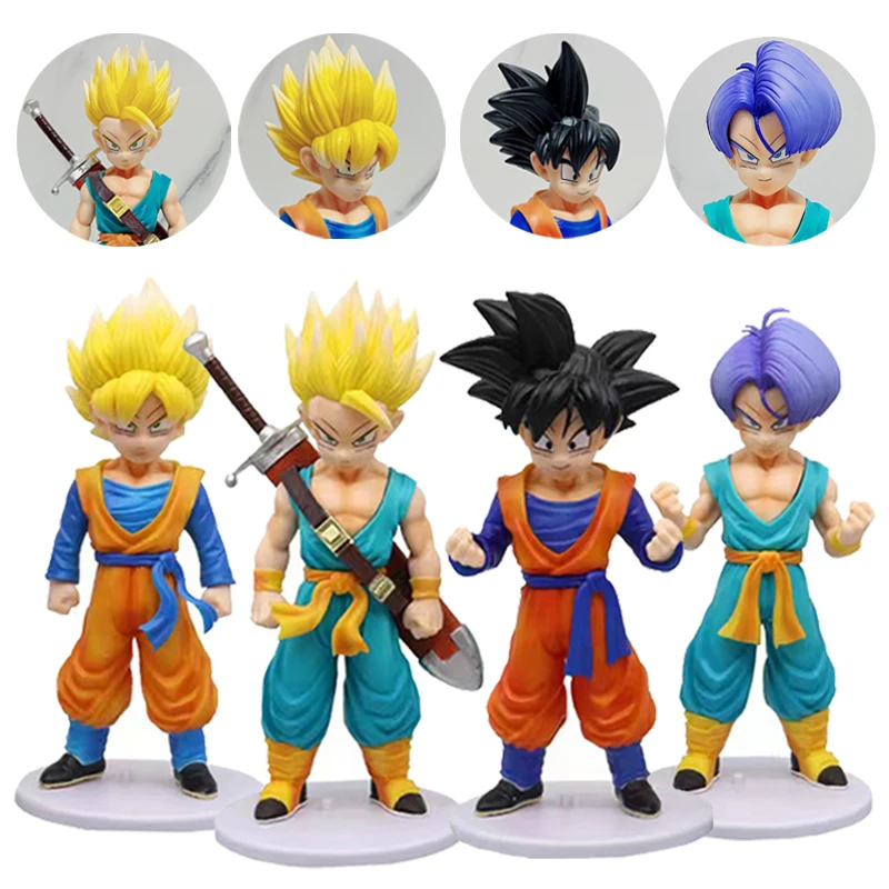 

Anime Dragon Ball Figure Goku Super Saiyan Son 20cm Juvenile Goten Trunks Pvc Action Figurines Collection Child Model Kids Gift