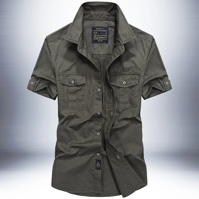 2023 Summer Men's Short Sleeve Shirts Washed Cotton Military Loose Size Outdoor Work Shirts
2023 Summer Men's Short Sleeve Shirts Washed Cotton Military Loose Size Outdoor Work Shirts