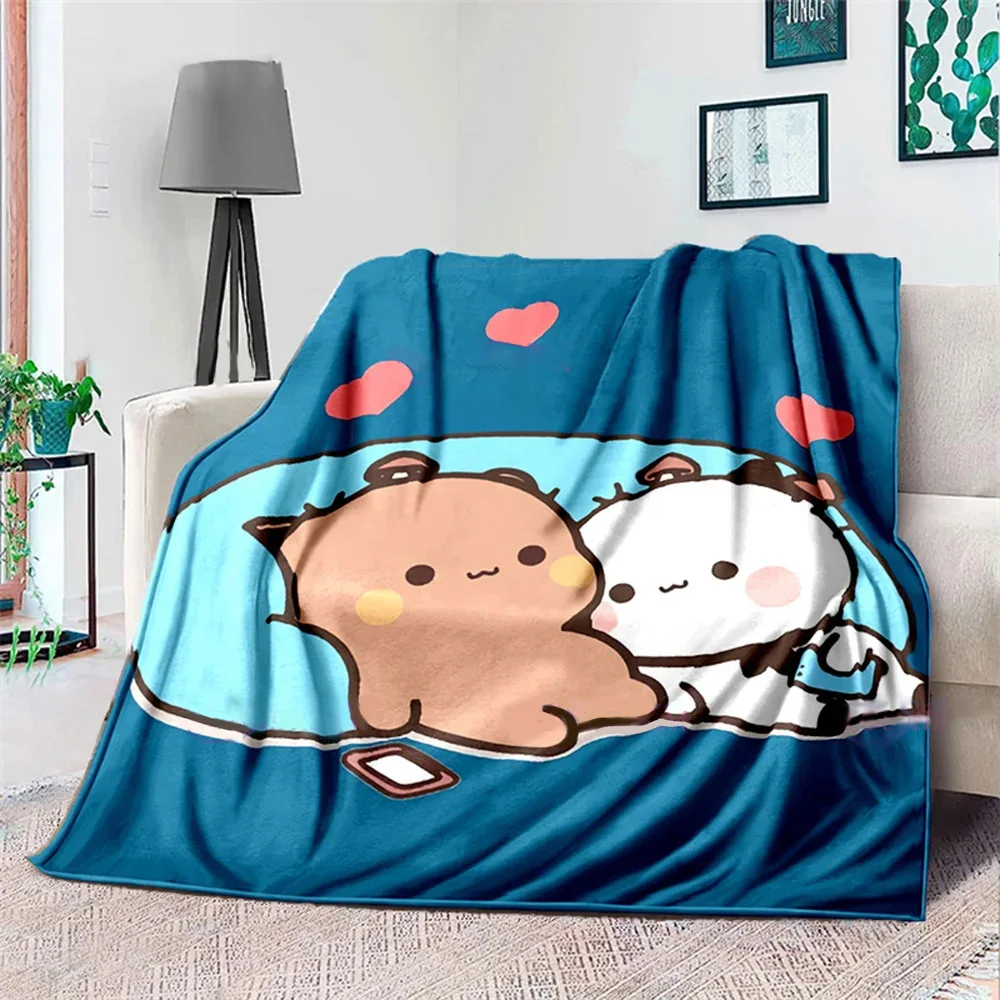 

Милое одеяло серии Bubu и Dudu с мультяшным принтом, детское теплое Фланелевое мягкое удобное домашнее дорожное одеяло, одеяло для кровати, подарок на день рождения