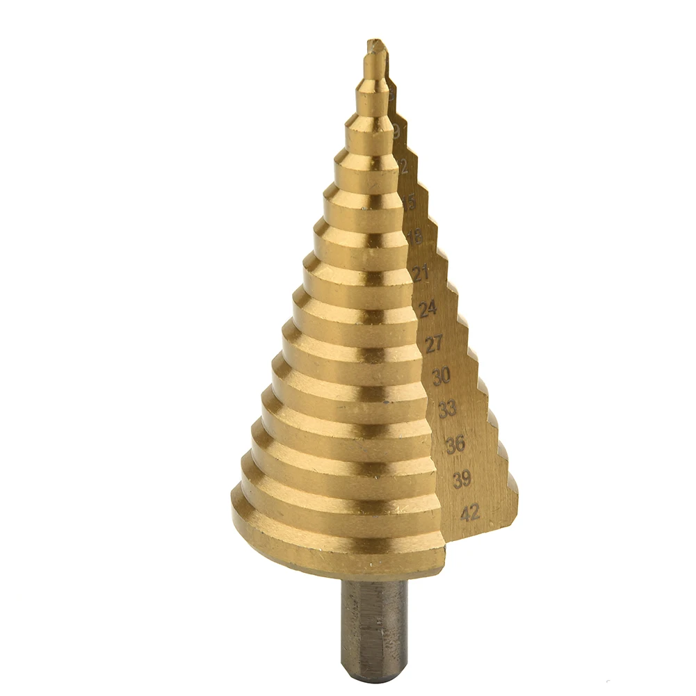 Step Drill Bit 4-42mm HSS Steel Titanium Cone Bit Hole Metal Cutter Drilling Tool 99mm Suitable For Drilling Holes Steel Brass
Step Drill Bit 4-42mm HSS Steel Titanium Cone Bit Hole Metal Cutter Drilling Tool 99mm Suitable For Drilling Holes Steel Brass
