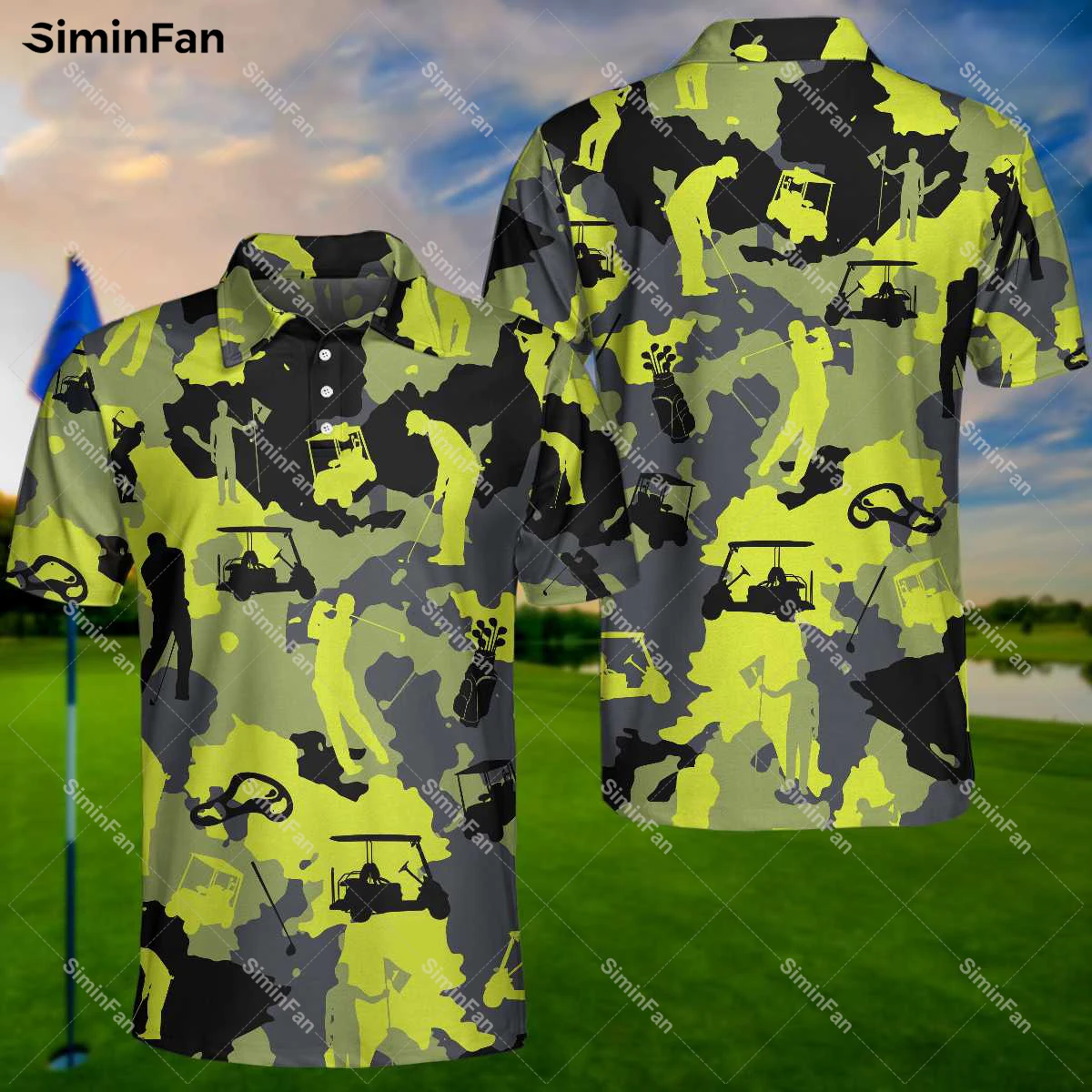 

Camouflage Golf Skull 3D Printed Polo Shirts Turndown Collar Men Tennis Tshirt Summer Tee Female Top Unisex Fashion Streetwear 2