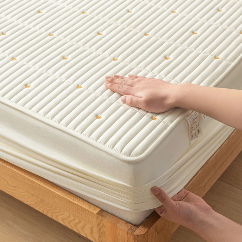 Antibacterial Breathable Cotton Fitted Sheet Healthy Sleep Mattress Pad Protector with Elastic Band Quilted Washable Bed Cover 
Antibacterial Breathable Cotton Fitted Sheet Healthy Sleep Mattress Pad Protector with Elastic Band Quilted Washable Bed Cover