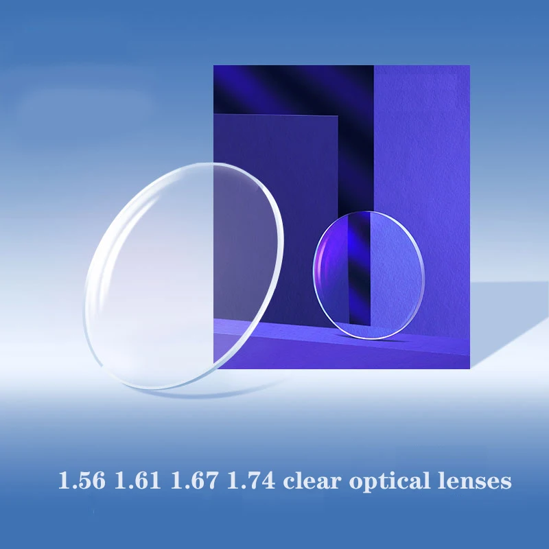 

1.56 1.61 1.67 1.74 Prescription Resin Aspheric clear Reading Glasses Lenses Myopia Hyperopia Presbyopia Optical Lens