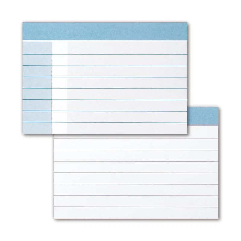 

100Sheets/Set Index Cards 4''x6'' Blue Style Message Card Office Note Word Card COLOR MASH