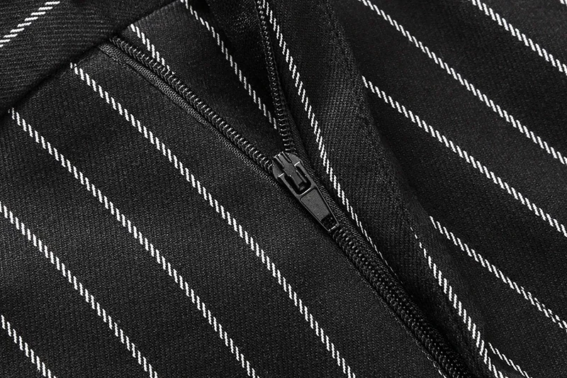 Fashion Men Double Breasted Striped Suit 2 Piece Black / Wine Red Homme Business Social Wedding Party Blazers and Trousers 240 S0c0eb89c802f4efbbf8f5be9f3631205Q