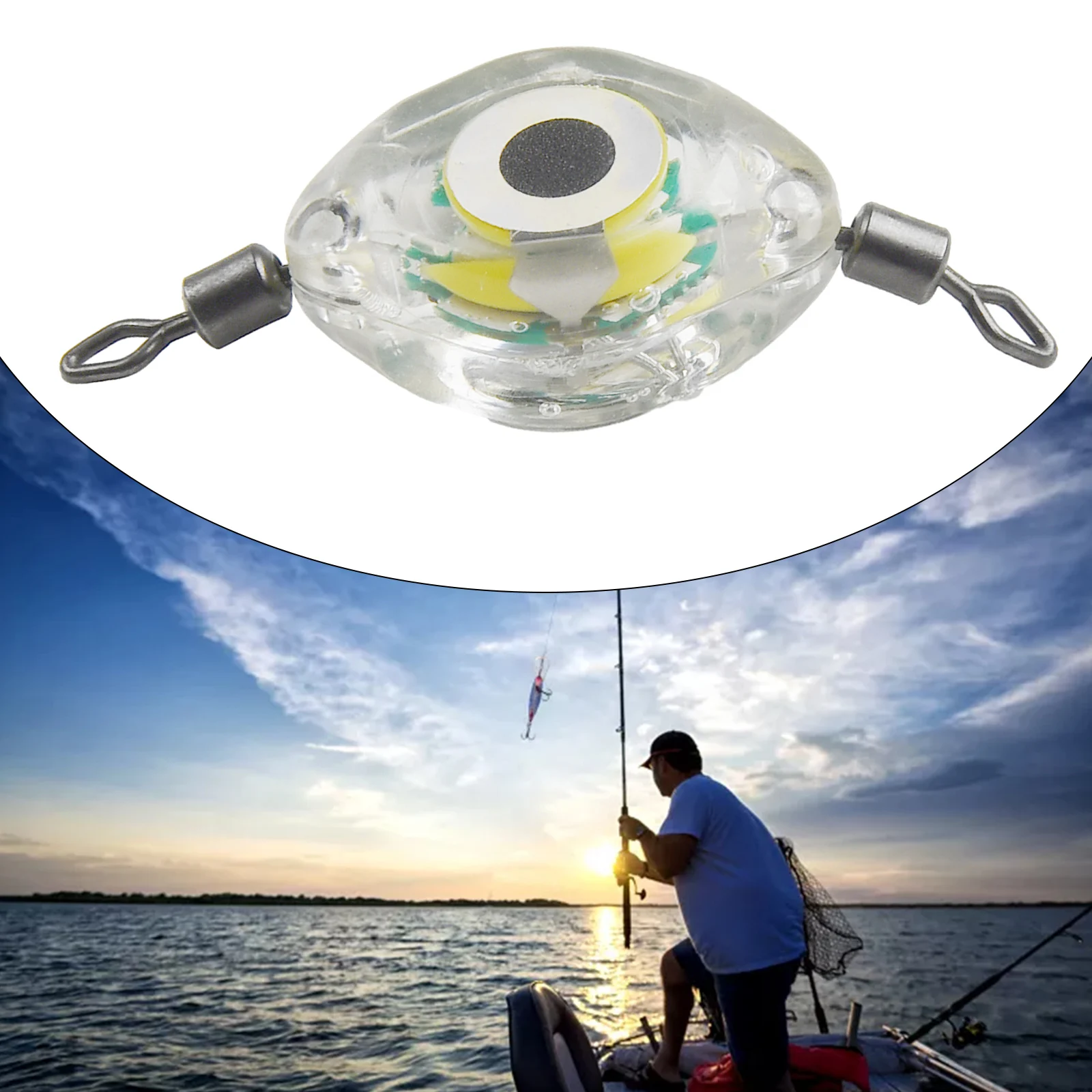 

1Pcs Fishing Lure Light LED Underwater Flash Lure Lamp For Attracting Fish Multicolored Fishing Tool Parts Fitings 4.5 X 1.5cm
