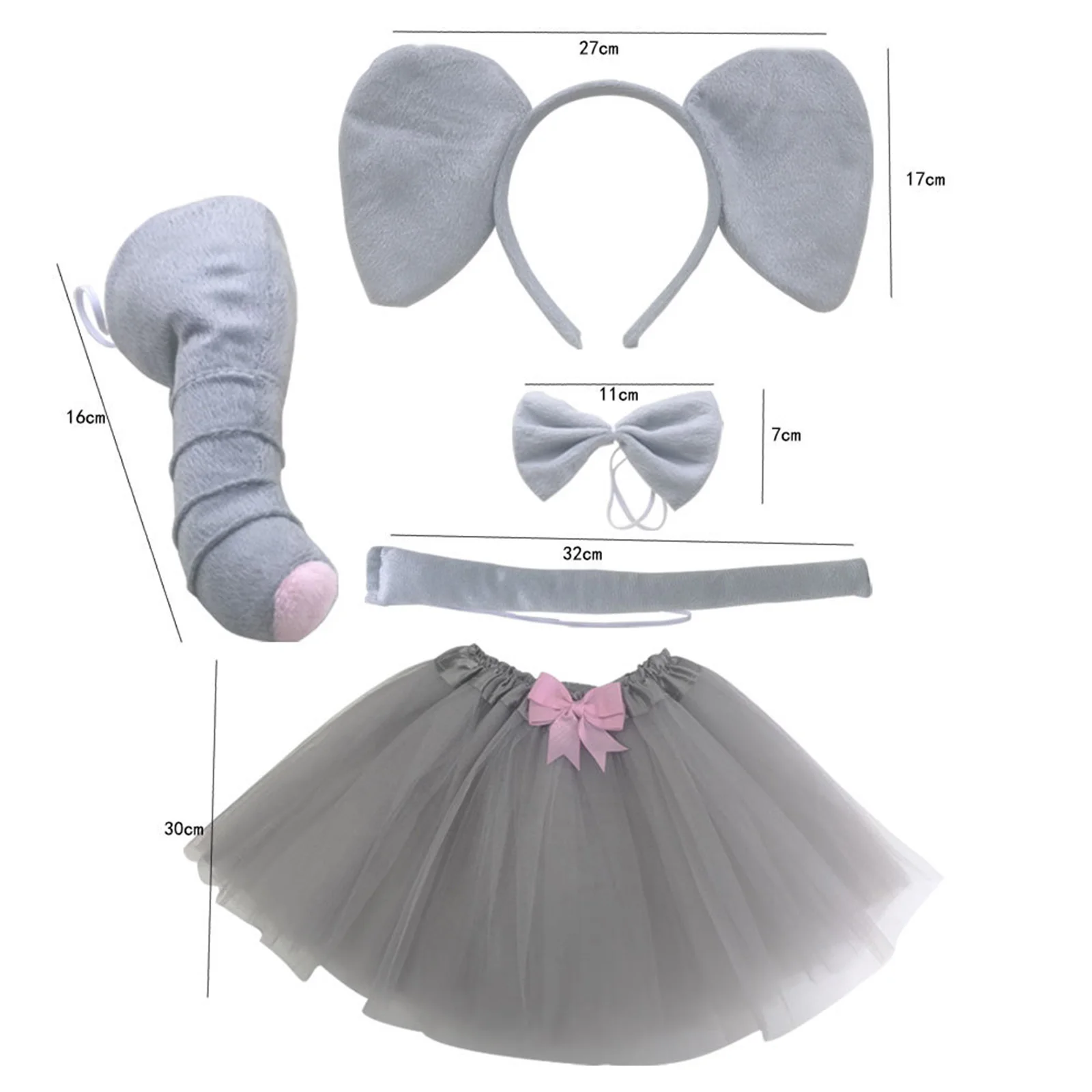 Anime Kid Elephant Costume Set Tutu Tulle Kids Skirt Ears Bow Tie Tail Gloves Cosplay Props Halloween Carnival Birthday Gift
Anime Kid Elephant Costume Set Tutu Tulle Kids Skirt Ears Bow Tie Tail Gloves Cosplay Props Halloween Carnival Birthday Gift