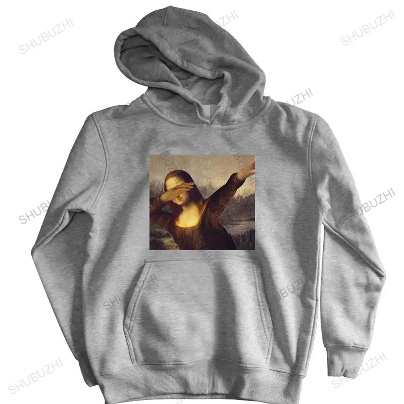 

homme cotton hoodies zipper Unisex Dabbing Mona Lisa Dab Hiphop Classic Art Gioconda men shubuzhi brand winter hoody