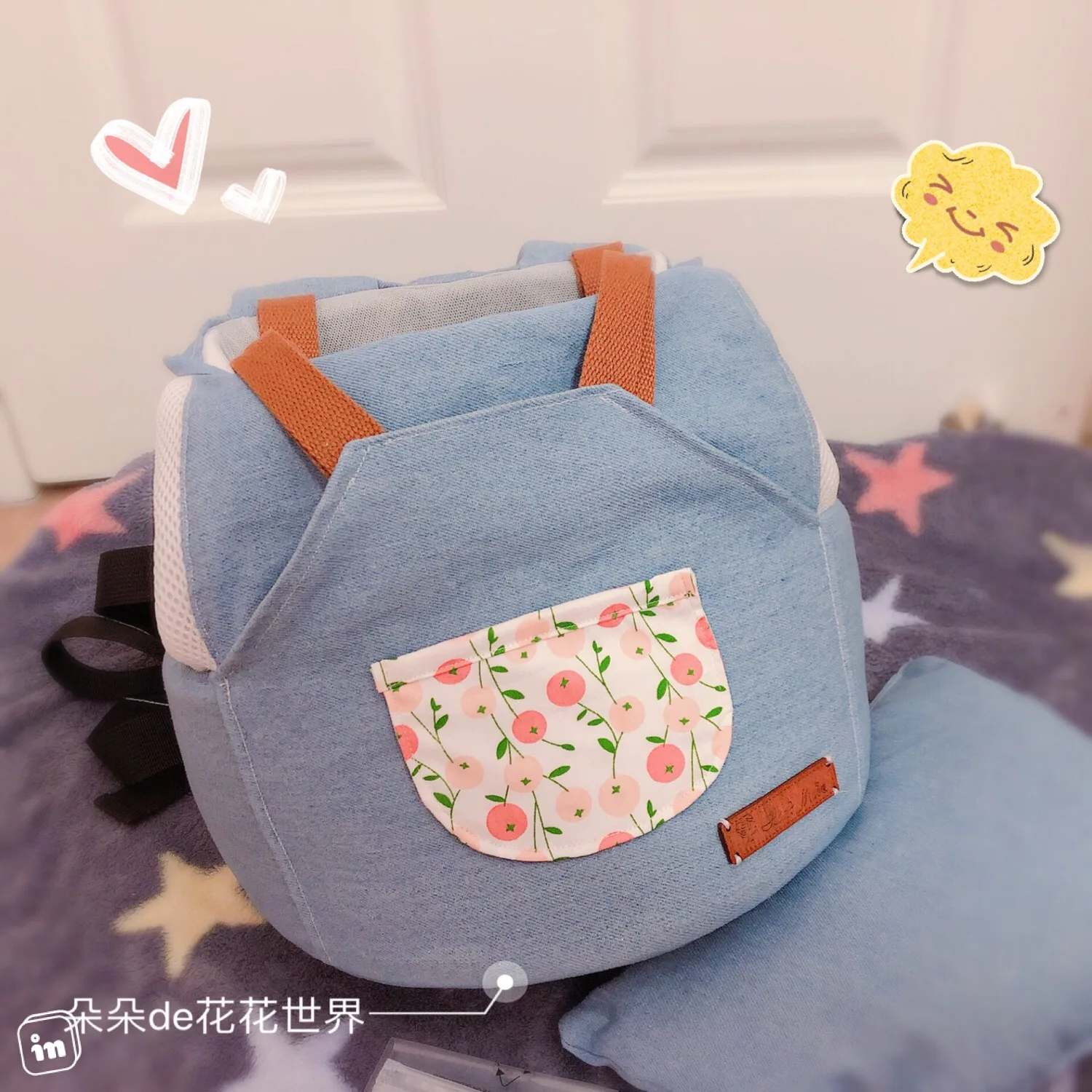 

2022 New spring summer pet cat and dog bag Teddy yorkshire pony denim Chest Backpack Puppy carrier Pet accessories