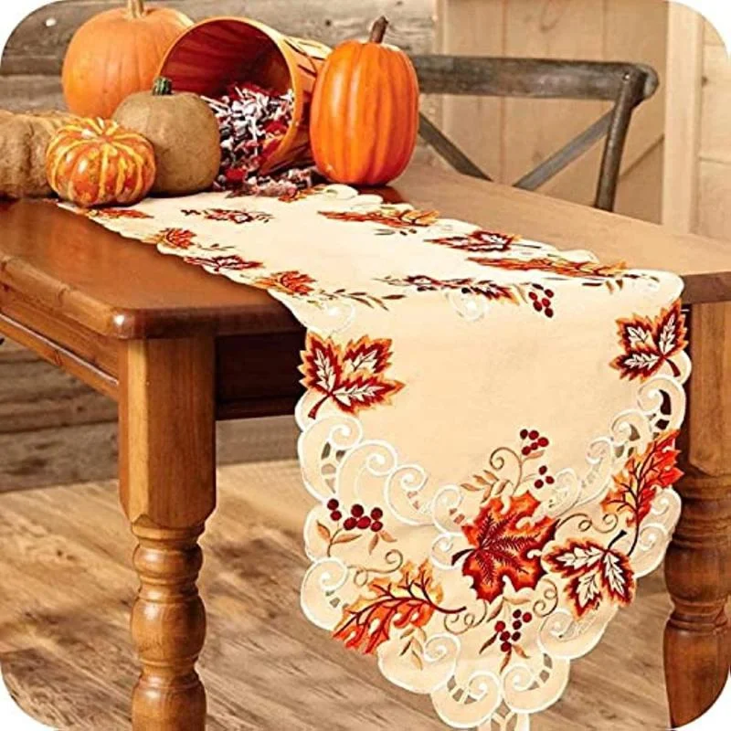 Fall Table Runner Maple Leaves Thanksgiving Embroidered Autumn Harvest Table Decor for Fall Thanksgiving Decorations
Fall Table Runner Maple Leaves Thanksgiving Embroidered Autumn Harvest Table Decor for Fall Thanksgiving Decorations