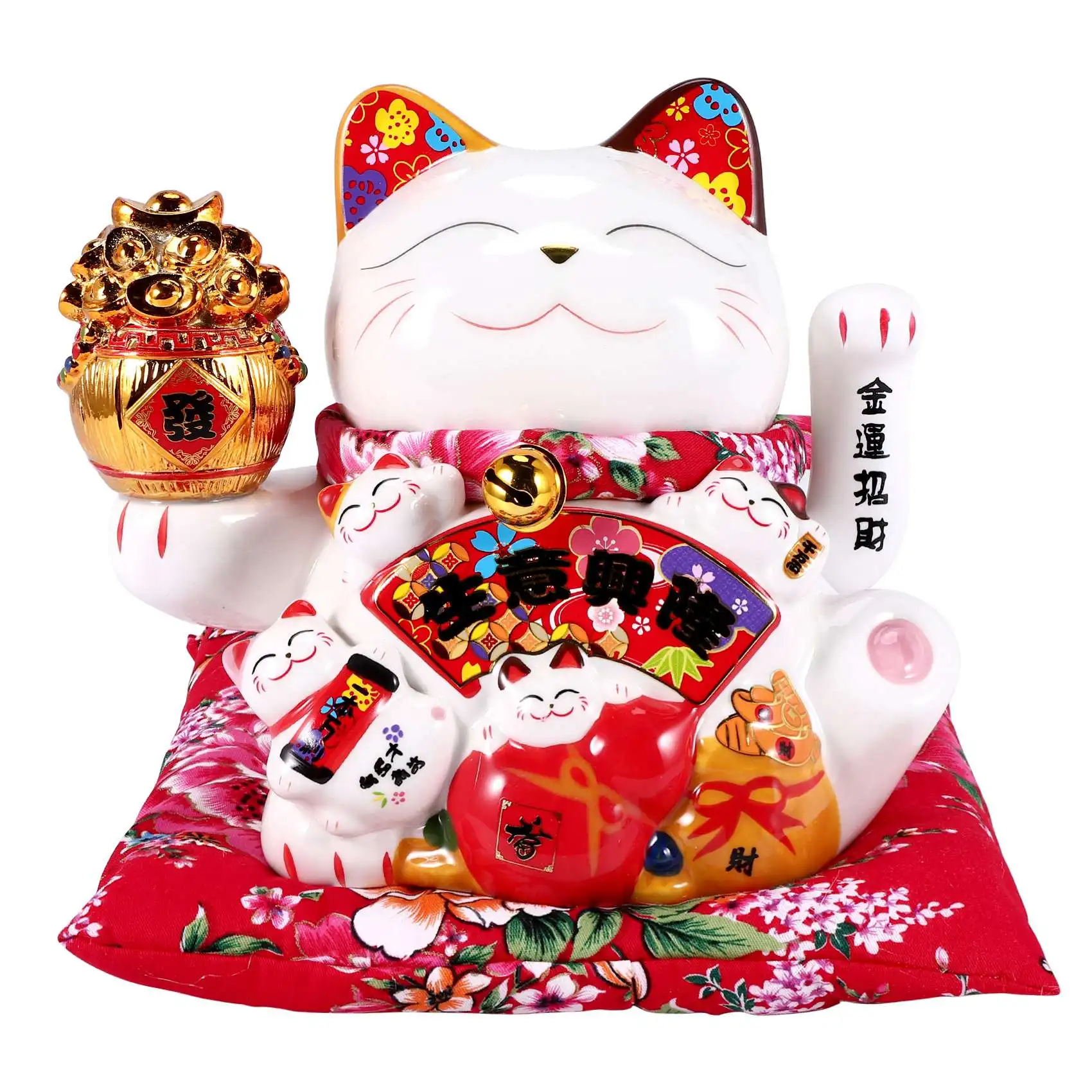 7Inch Ceramic Beckoning Cat Maneki Neko Ornament Feng Shui Decoration Swing Lucky Cat,B
7Inch Ceramic Beckoning Cat Maneki Neko Ornament Feng Shui Decoration Swing Lucky Cat,B