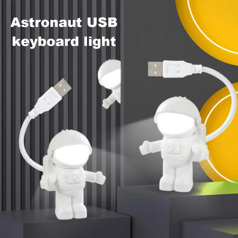 

Spaceman Astronaut Night Light Decoration Lamp Usb Tube Lamp Led Nightlight For Laptop Pc Notebook Reading Portable Table Lamp