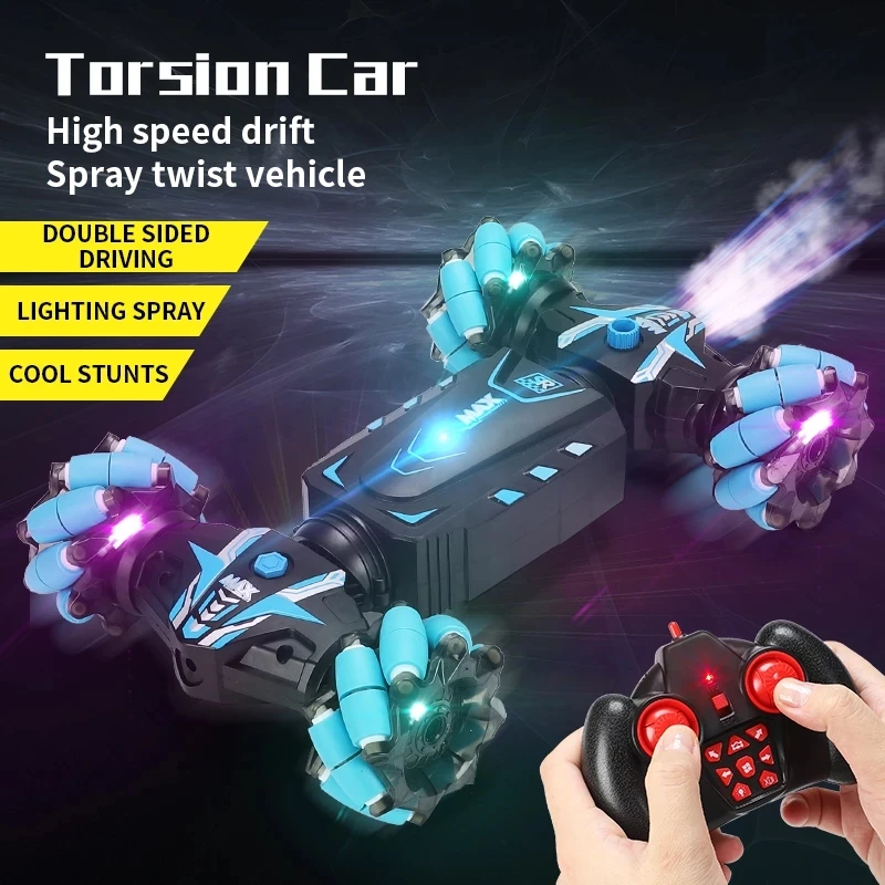 2.4G 4WD Gesture Sensing RC Car Toy Spray Twisting With Lights Stunt Drift Car Controlled Radio Remote for Children Boys Adults
2.4G 4WD Gesture Sensing RC Car Toy Spray Twisting With Lights Stunt Drift Car Controlled Radio Remote for Children Boys Adults