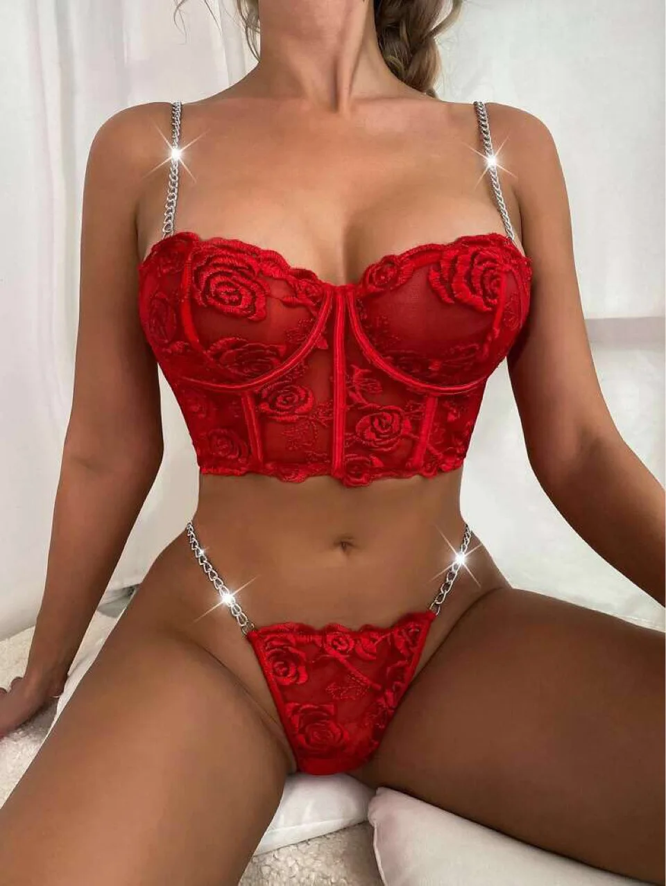 2022 New Women's Fashion Sexy Underwear Sexy Rose Gathered with Steel Ring 2-piece Set Womens Sexy Lingerie Erotic Red Lingerie
2022 New Women's Fashion Sexy Underwear Sexy Rose Gathered with Steel Ring 2-piece Set Womens Sexy Lingerie Erotic Red Lingerie