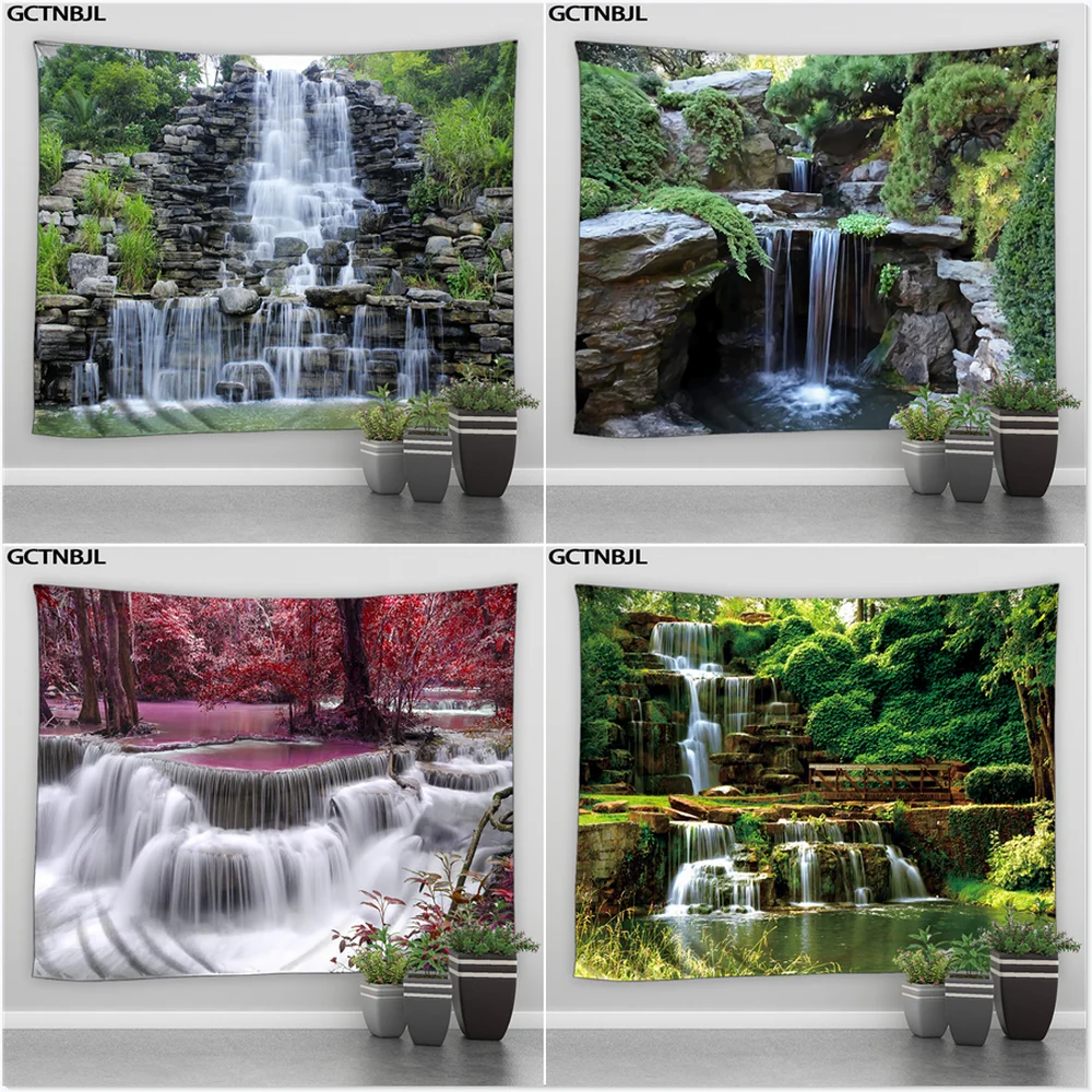 Waterfall Landscape Big Tapestry Beautiful Forest Scenery Hippie Wall Hanging Tapestries Bohemian Art Bedroom Decoration Blanket
Waterfall Landscape Big Tapestry Beautiful Forest Scenery Hippie Wall Hanging Tapestries Bohemian Art Bedroom Decoration Blanket