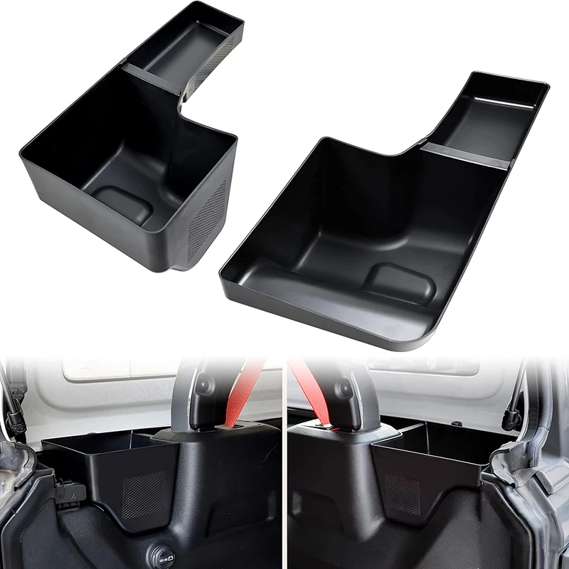 

Для Jeep Wrangler JL JLU 2018-2024 задний багажник боковой лоток для хранения органайзеры коробка для хранения пространство для багажника ABS аксессуары для интерьера