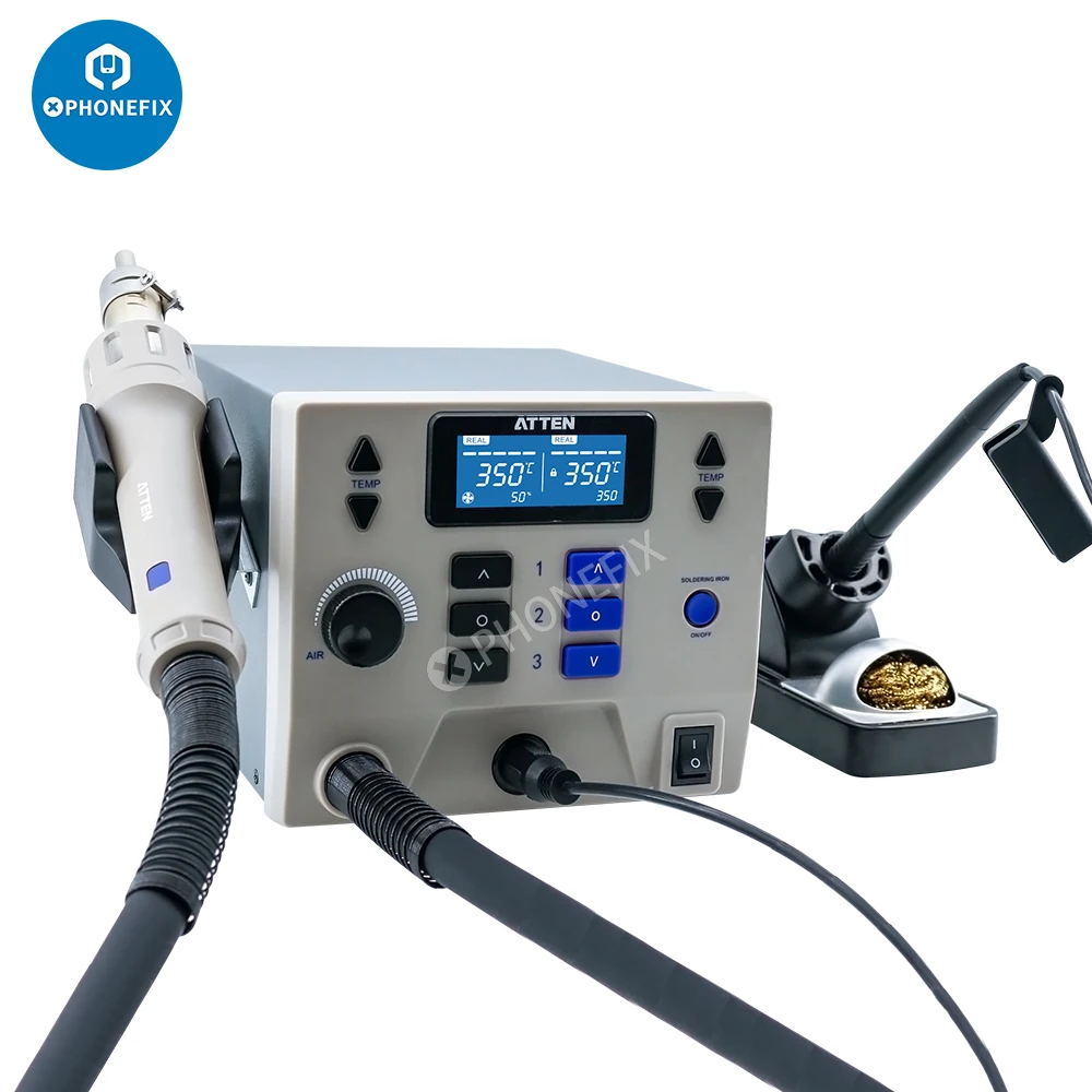 ST-8602D Soldering Station 1300W 2 in 1 Digital Display Rework Hot Air Gun Solder Iron 110V 220V Welding Desoldering Repair Tool
ST-8602D Soldering Station 1300W 2 in 1 Digital Display Rework Hot Air Gun Solder Iron 110V 220V Welding Desoldering Repair Tool