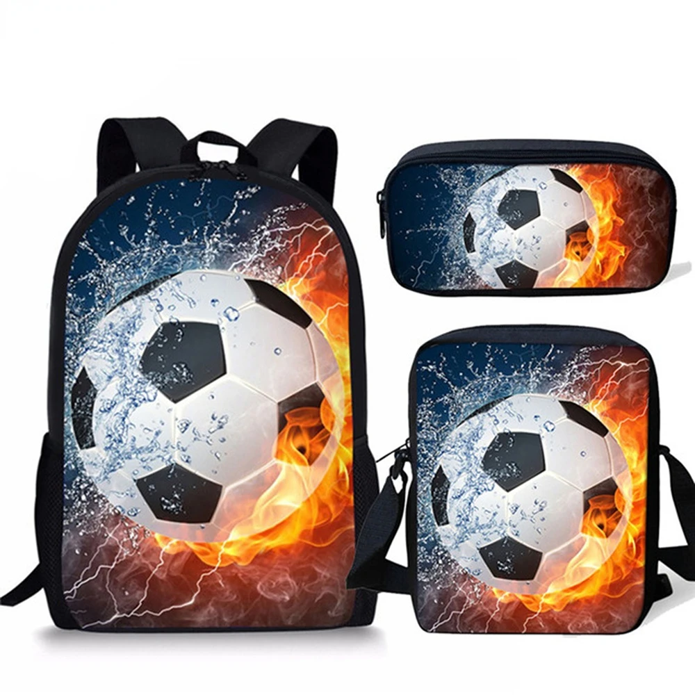 HOMDOW Ice and fire Soccerly Foot Ball 3D Print 3pcs/Set School Bags Laptop Daypack Backpack Inclined shoulder bag Pencil Case
HOMDOW Ice and fire Soccerly Foot Ball 3D Print 3pcs/Set School Bags Laptop Daypack Backpack Inclined shoulder bag Pencil Case