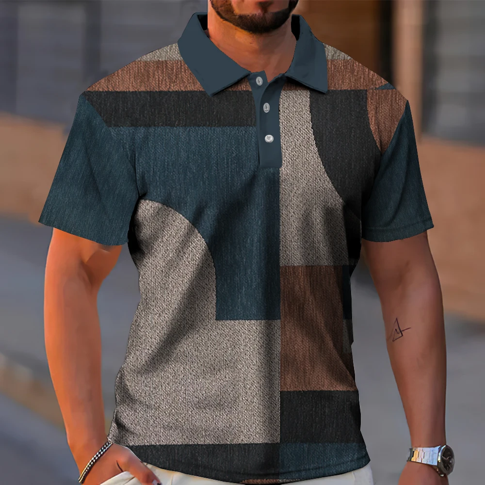 Vintage Men's Polo Shirt Summer Short Sleeve T-Shirt Striped Plaid Print Golf Shirt Street Casual Tops Fashion Loose Clothing
Vintage Men's Polo Shirt Summer Short Sleeve T-Shirt Striped Plaid Print Golf Shirt Street Casual Tops Fashion Loose Clothing