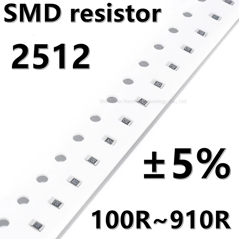 

(20pcs) 2512 5% SMD resistor 10 12 13 15R 16R 18 22R 24 27R 30R R Ω ohm 33R 36R 39R 43R 47R 51R 56R 62R 68R 75R 82R 91R 100R