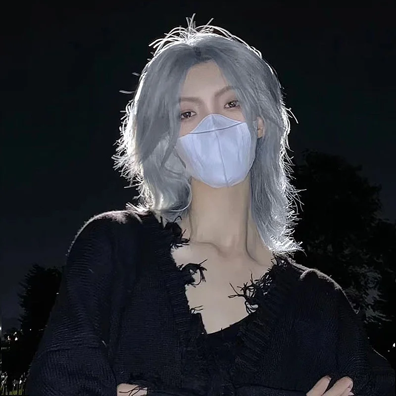 Cosplay Wig Dark Sky Grey Short Wigs Human Hair Nature Cool Blue Wig Human Hair for Sissy Boy or Girl
Cosplay Wig Dark Sky Grey Short Wigs Human Hair Nature Cool Blue Wig Human Hair for Sissy Boy or Girl
