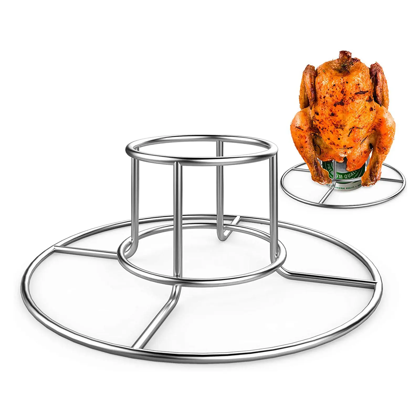 Chicken Grill Stand Stainless Steel BBQ Roasting Holder Beer Can Chicken Rack for Indoor Outdoor Camping Picnic Grill Accessory
Chicken Grill Stand Stainless Steel BBQ Roasting Holder Beer Can Chicken Rack for Indoor Outdoor Camping Picnic Grill Accessory