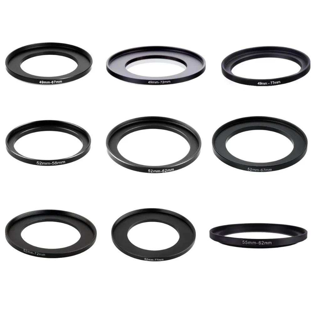 Step Up Ring Filter Rings Aluminum Universal Lens Adapter Filter 46-49 49-52 49-55 49-58 49-62 49-67 49-72 49-77 52-55 52-58mm
Step Up Ring Filter Rings Aluminum Universal Lens Adapter Filter 46-49 49-52 49-55 49-58 49-62 49-67 49-72 49-77 52-55 52-58mm