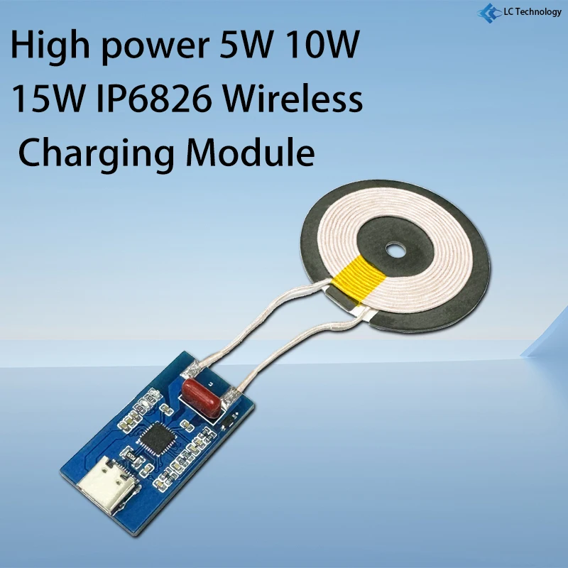 High power 5W 10W 15W IP6826 Wireless Charging Module DIY Charging Solution Supports Android Phones
High power 5W 10W 15W IP6826 Wireless Charging Module DIY Charging Solution Supports Android Phones