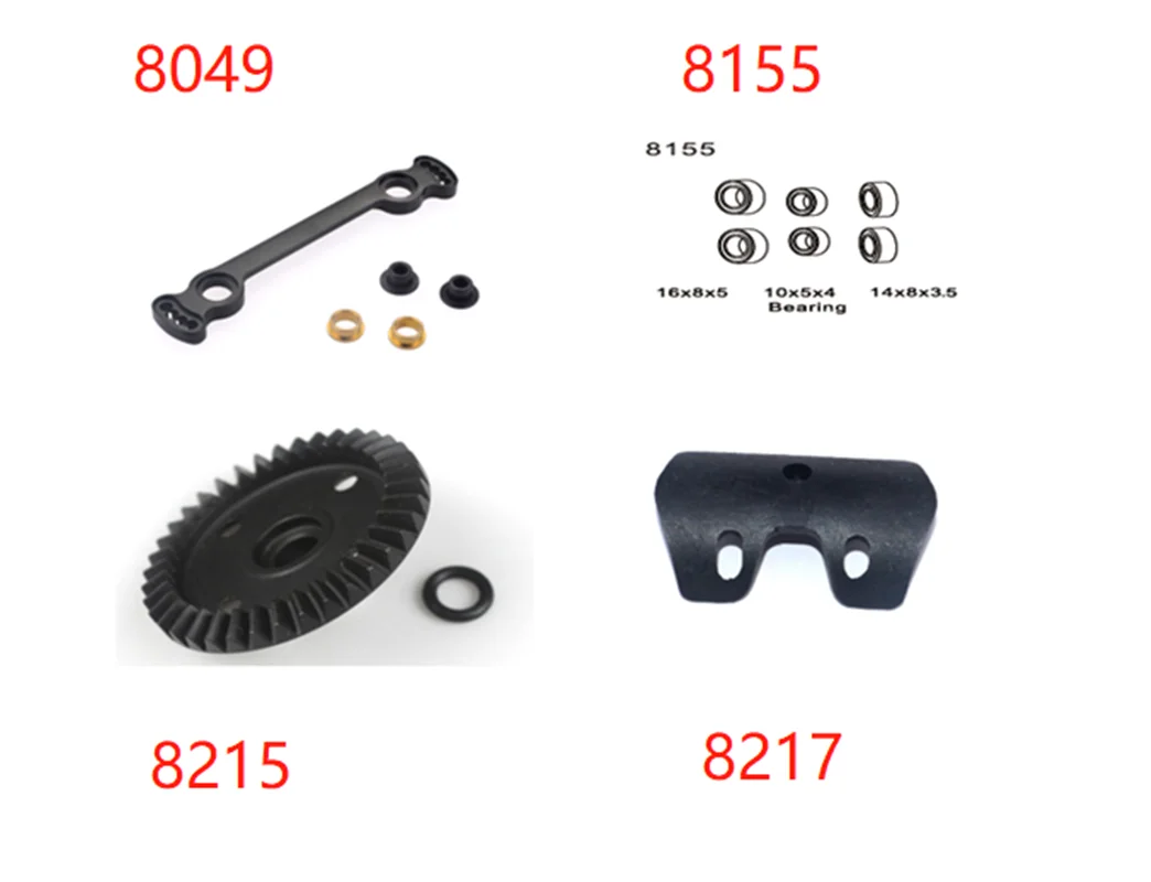 

Rc Car Accessories 1/8 ZD Racing Parts 8146 Steering connecting plates 8155 Bearing 8215 Crown gear 38T 8217 Front bumper