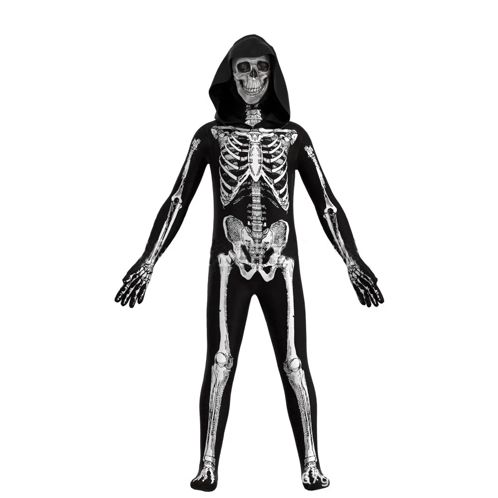 Unisex Skeleton Jumpsuit Scary Black and White Halloween Ghost Zombie Costume
Unisex Skeleton Jumpsuit Scary Black and White Halloween Ghost Zombie Costume
