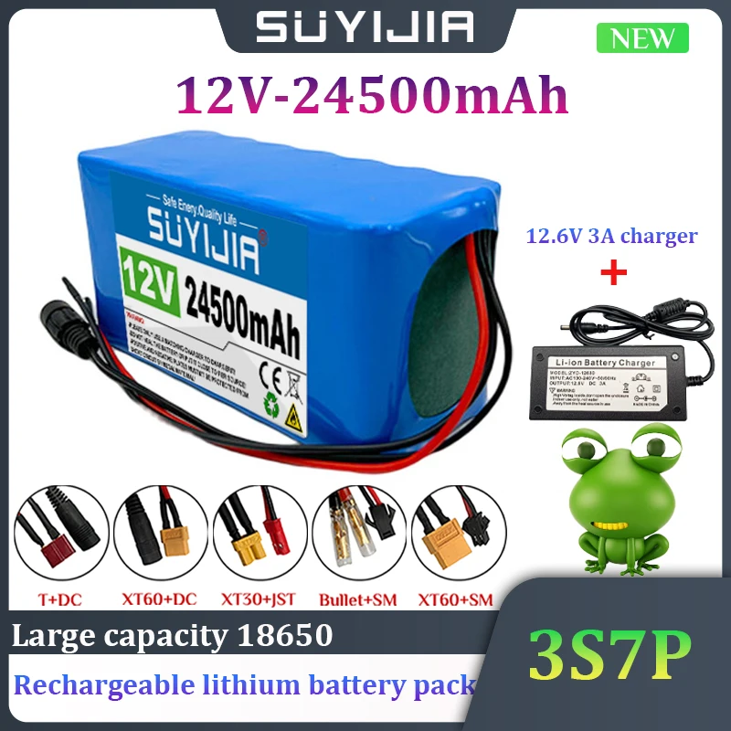 12V Rechargeable Lithium Battery Pack 3S7P 24500mAh Large Capacity 18650 Suitable for Electric Bicycle Scooter with Built-in BMS
12V Rechargeable Lithium Battery Pack 3S7P 24500mAh Large Capacity 18650 Suitable for Electric Bicycle Scooter with Built-in BMS