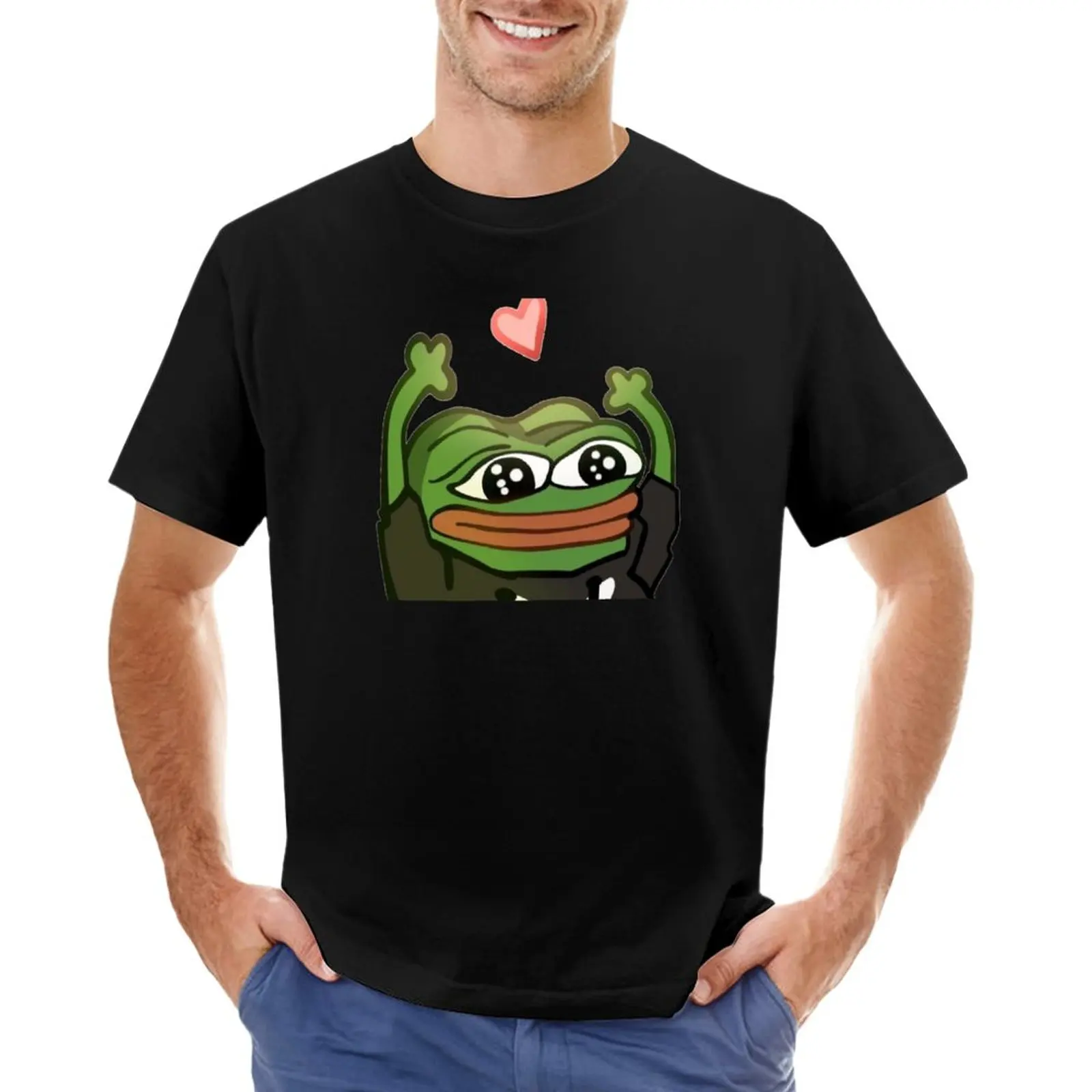 

Happy Valentines day Peepo with heart Pepe the Frog T-Shirt boys white t shirts sports fan t-shirts men clothes