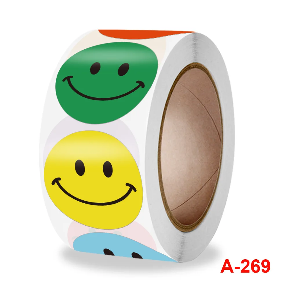 Cartoon Colored Round Children's Stickers Reward Stickers Roll Smiling Face Sticker Thermal Sticker Roll Utiles Escolares Kawaii
Cartoon Colored Round Children's Stickers Reward Stickers Roll Smiling Face Sticker Thermal Sticker Roll Utiles Escolares Kawaii