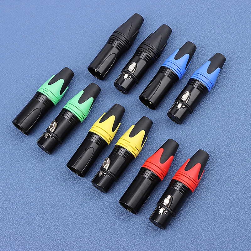 1Set 3 Pin XLR Female Jack + Male Plug Professional 3 Pole XLR Socket Plug Microphone Connector Microphone Plug
1Set 3 Pin XLR Female Jack + Male Plug Professional 3 Pole XLR Socket Plug Microphone Connector Microphone Plug